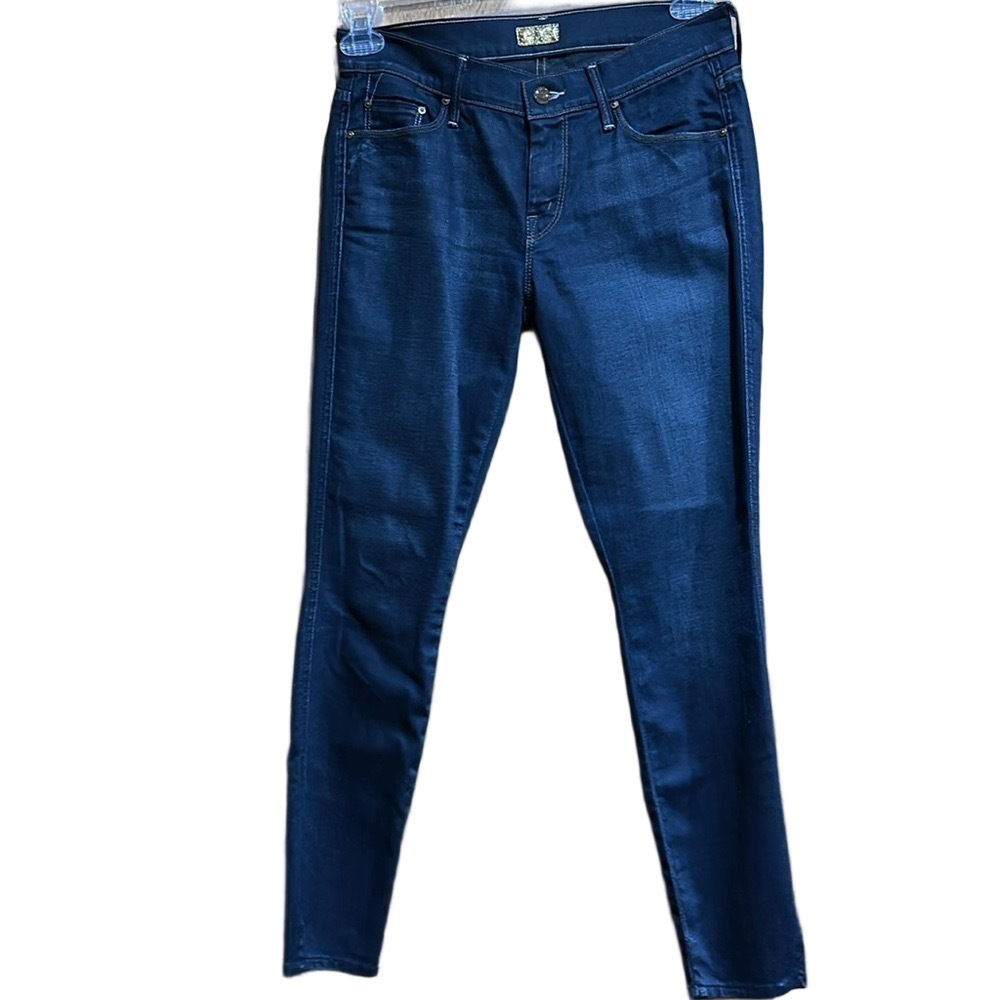 MOTHER Women's The Vamp Skinny Jeans Size 27 Dark Blue Slim Fit - EUC